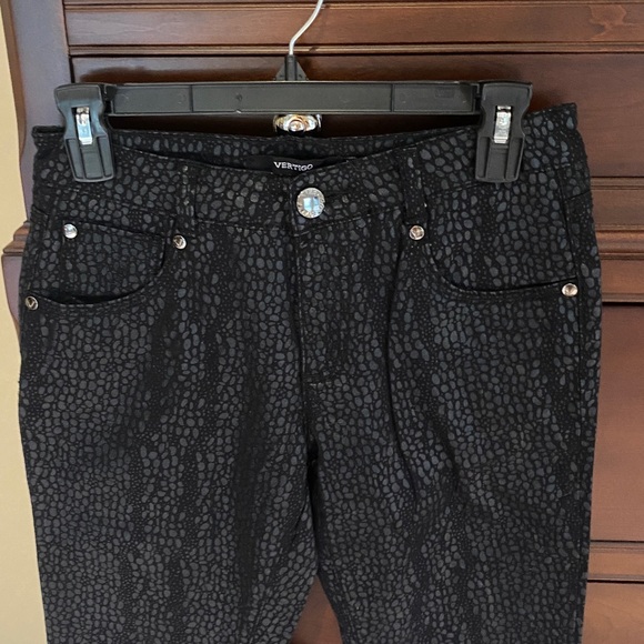 Black Patterned Pants - Picture 2 of 10
